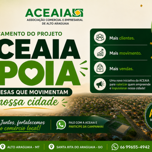 ACEAIA lança o projeto ACEAIA Apoia para fortalecer empresas associadas e valorizar o comércio local